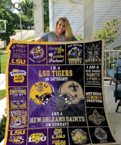 Lsu Tigers New Orleans Saints Quilt Blanket