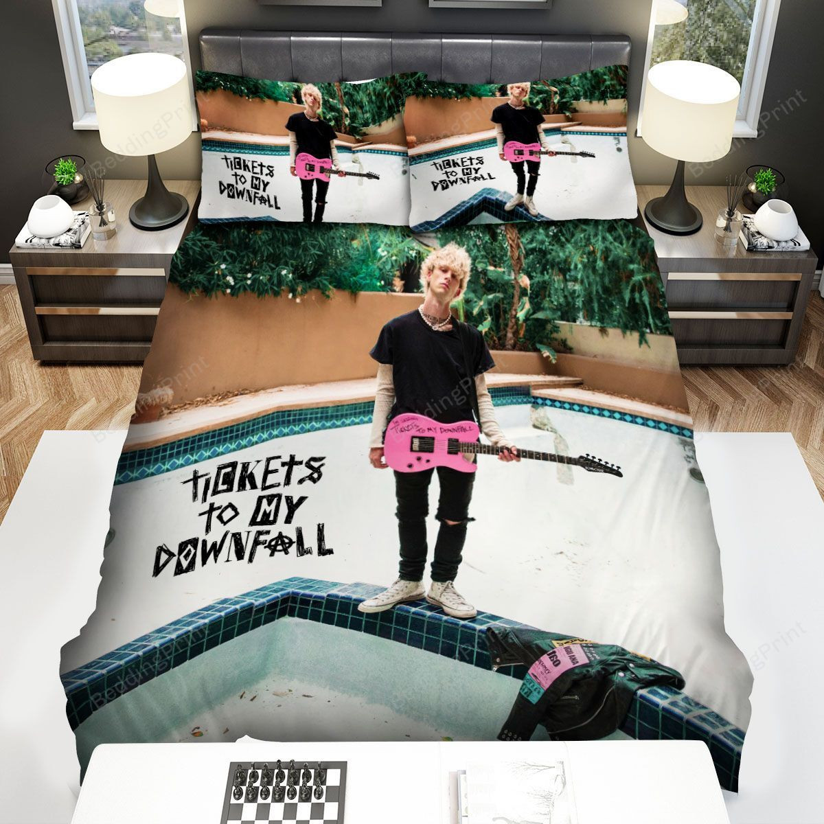 Machine Gun Kelly Tickets To My Downfall Album Art Cover Bed Sheets Spread Duvet Cover Bedding Sets