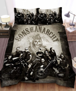 Members Of The Sons Of Anarchy Slogan Bed Sheets Duvet Cover Bedding Sets