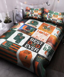 Miami Hurricanes Quilt Bed Set