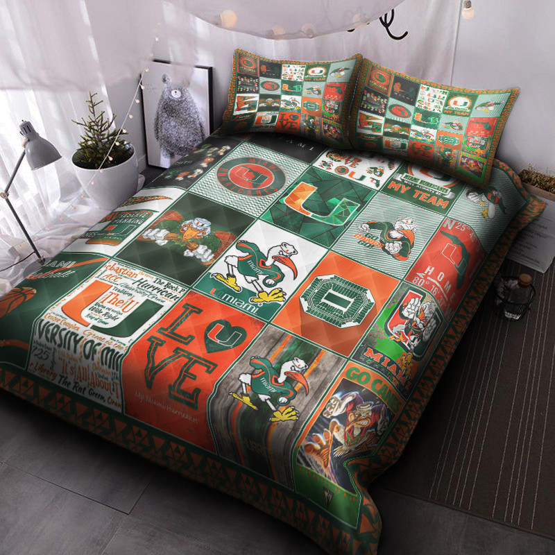 Miami Hurricanes V1 Bedding Set