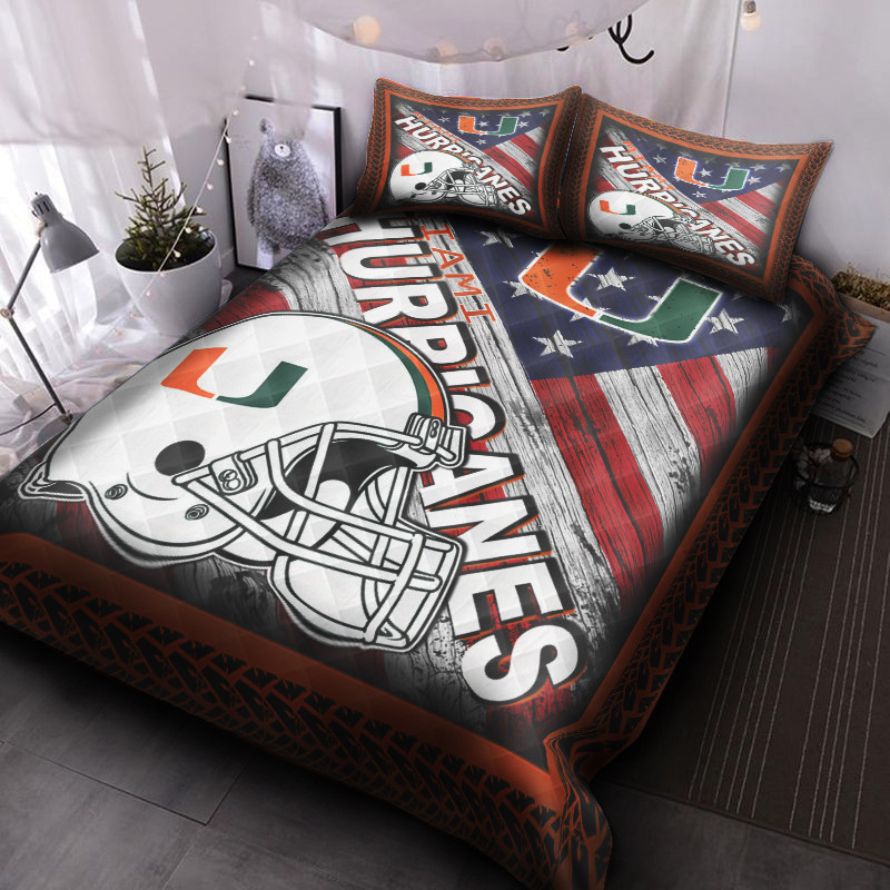 Miami Hurricanes V2 Bedding Set