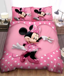 Minnie Mouse With Big Diamond Ring Bed Sheets Duvet Cover Bedding Sets