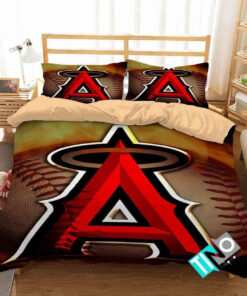 Mlb Los Angeles Angels 2 Logo 3d Personalized Customizedbedding Sets Duvet Cover Bedroom Set Bedset Bedlinen