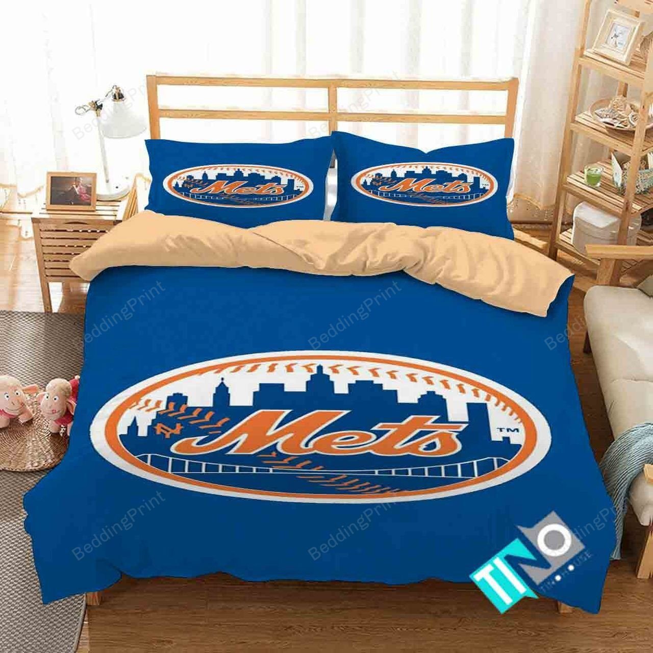 Mlb New York Mets 1 Logo 3d Duvet Cover Bedding Sets