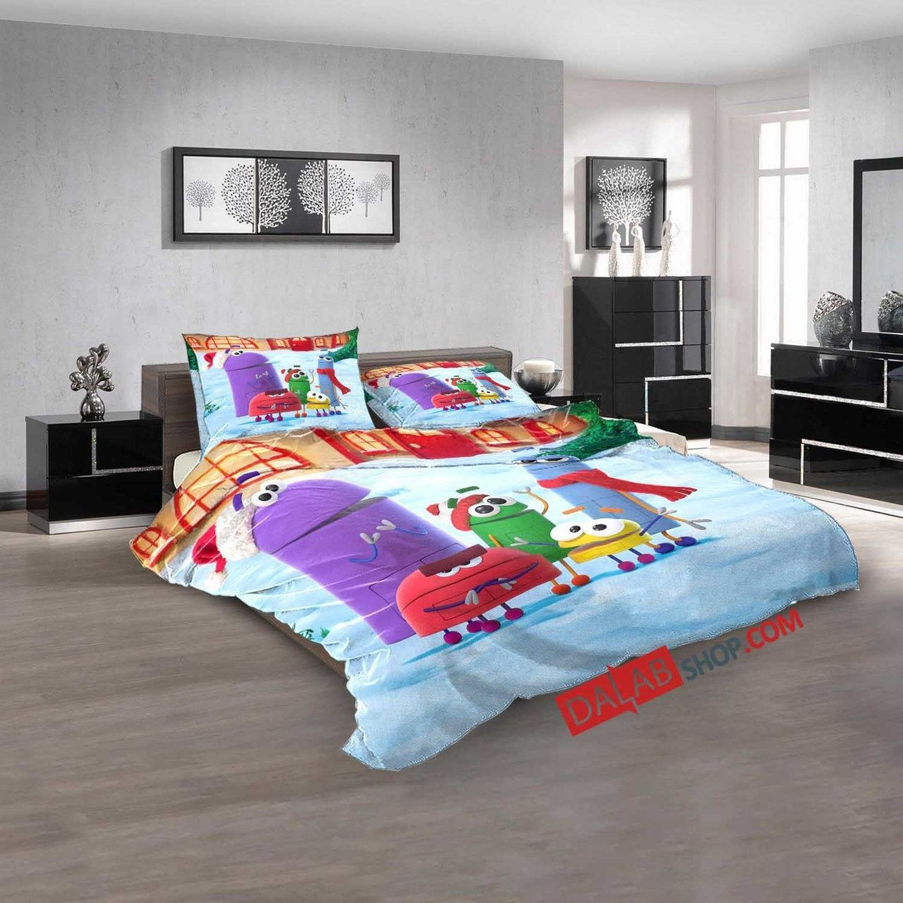 Movie A Storybots Christmas V 3d Customized Duvet Cover Bedroom Sets Bedding Sets