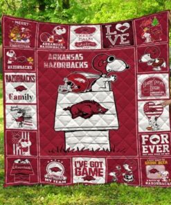 Ncaa Arkansas Razorbacks Quilt Blanket 754