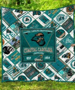 Ncaa Coastal Carolina Chanticleers Quilt Blanket 1469