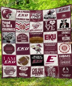 Ncaa Eastern Kentucky Colonels Quilt Blanket 1539