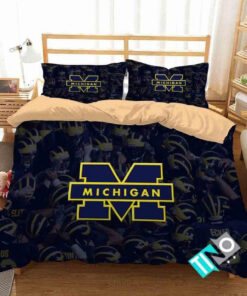 Ncaa Michigan Wolverines 1 Logo N 3d Duvet Cover Bedding Sets