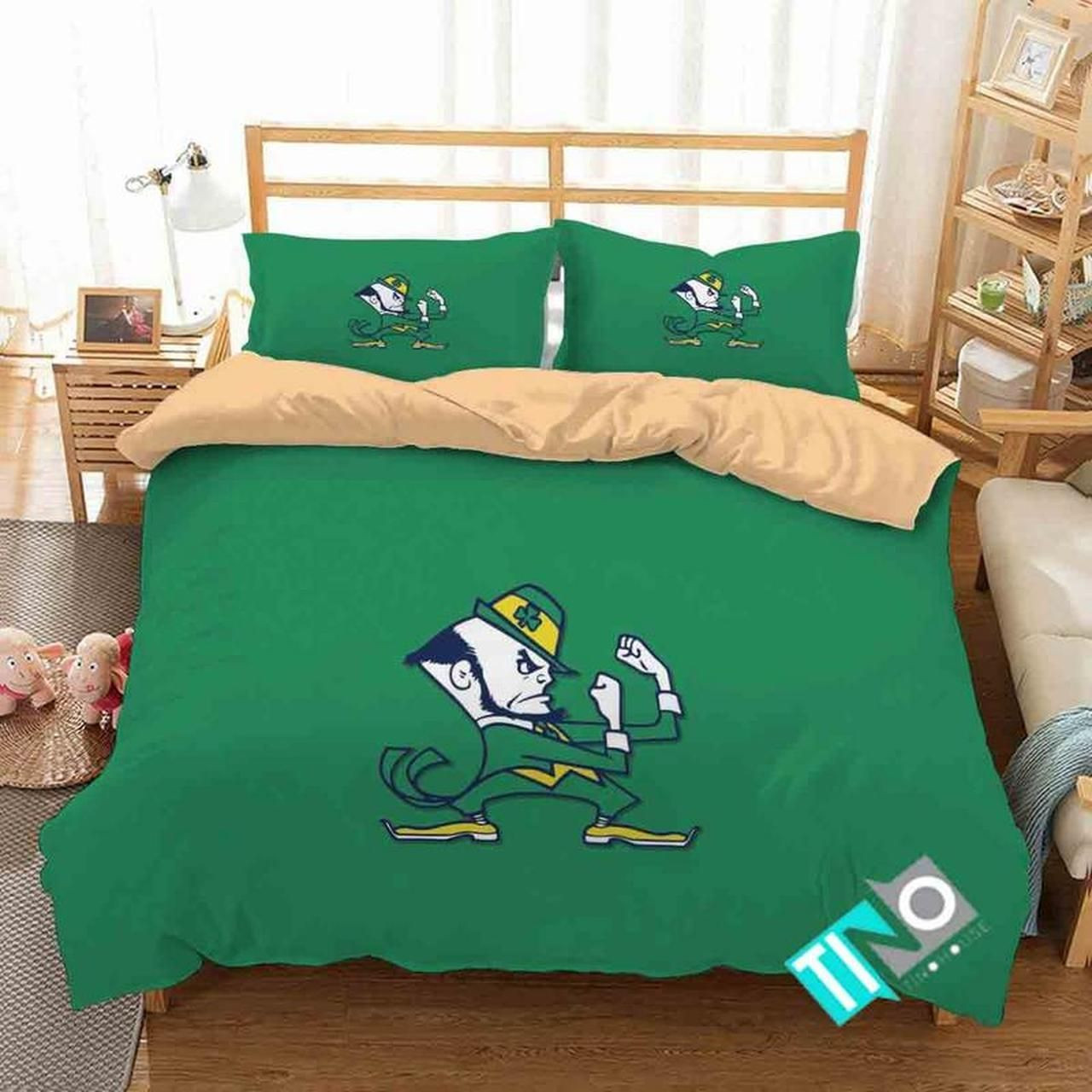 Ncaa Notre Dame Fighting Irish 1 Logo N 3d Duvet Cover Bedding Sets