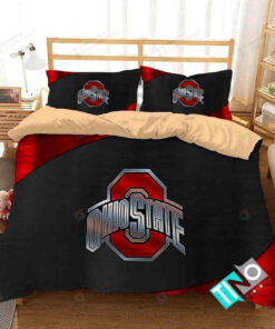Ncaa Ohio State Buckeyes 2 Logo Duvet Cover Bedding Set
