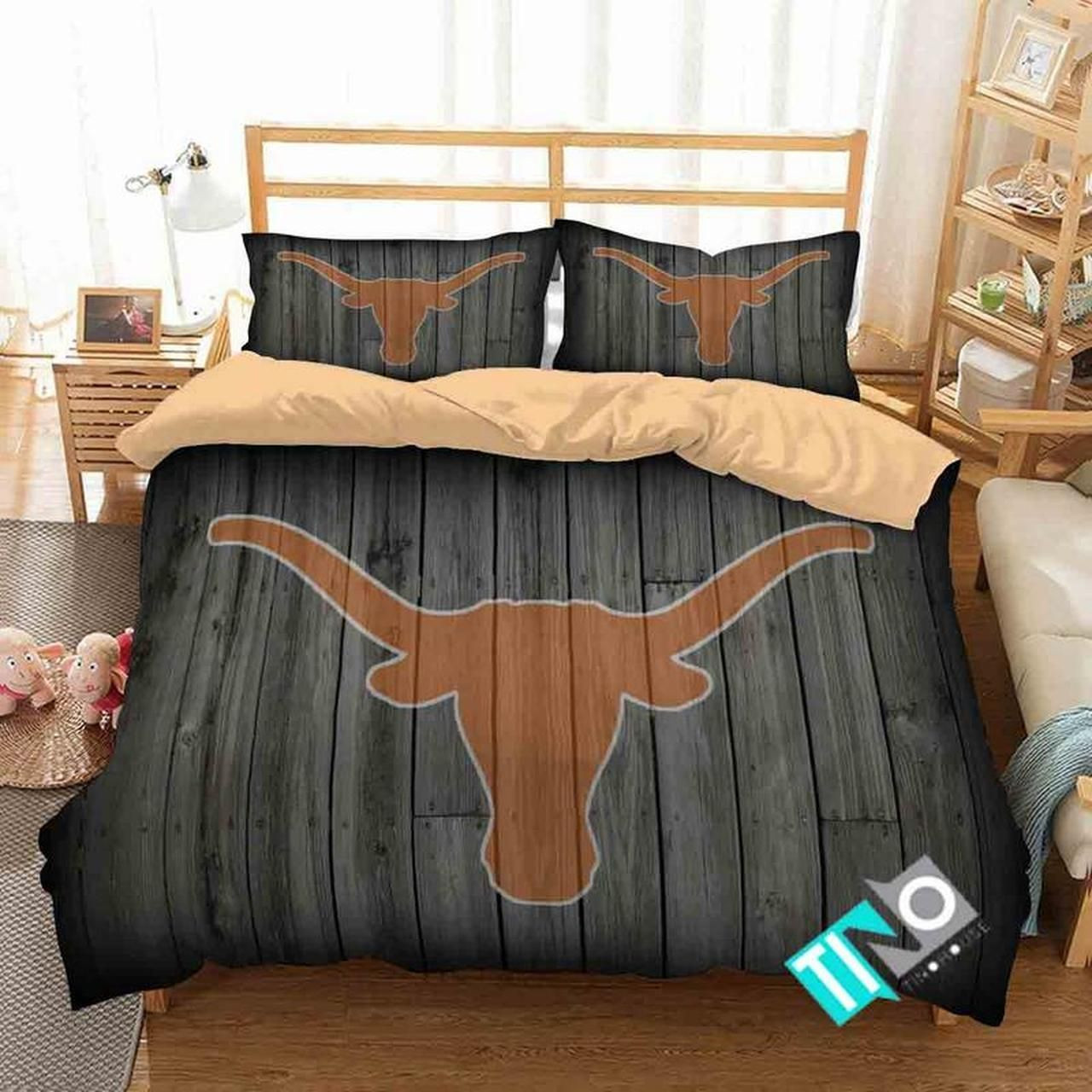 Ncaa Texas Longhorns 1 Logo N 3d Personalized Customizedbedding Sets Duvet Cover Bedroom Set Bedset Bedlinen