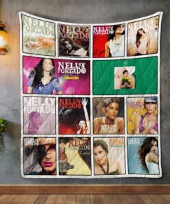 Nelly Furtado Album Covers Quilt Blanket