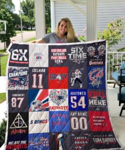 New England Patriots Tom Brady Quilt Blanket 02