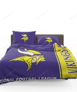 Nfl Minnesota Vikings 3d Duvet Cover Bedding Set