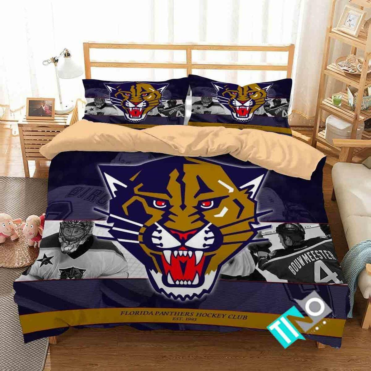 Nhl Florida Panthers 2 Logo 3d Personalized Customizedbedding Sets Duvet Cover Bedroom Set Bedset Bedlinen V