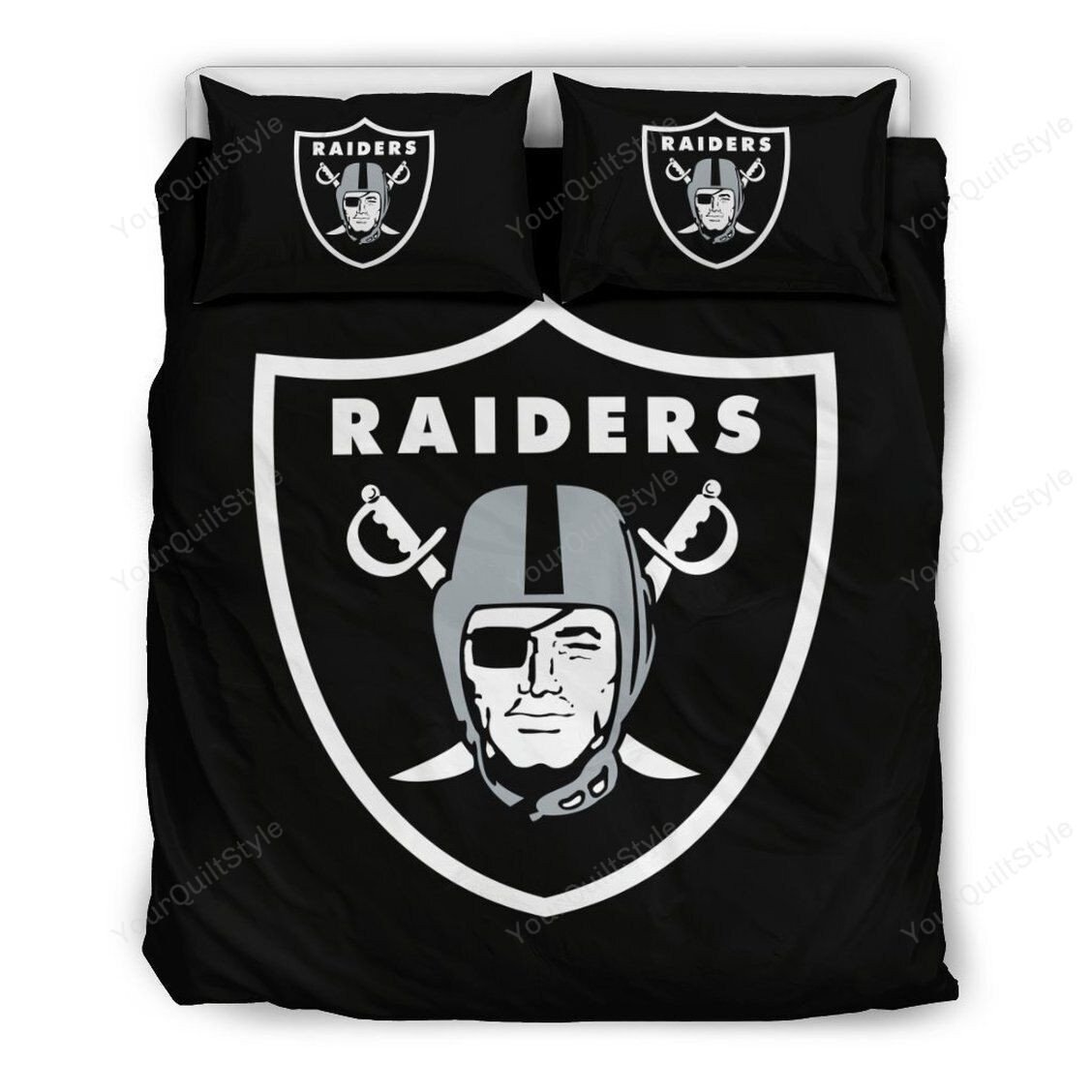 Oakland Raiders Bedding Set (duvet Cover & Pillow Cases)
