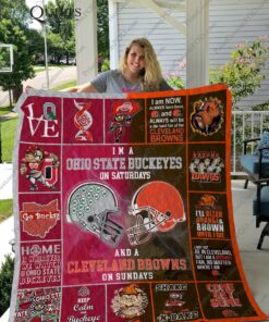 Ohio State Buckeyes Amp Cleveland Browns Quilt Blanket