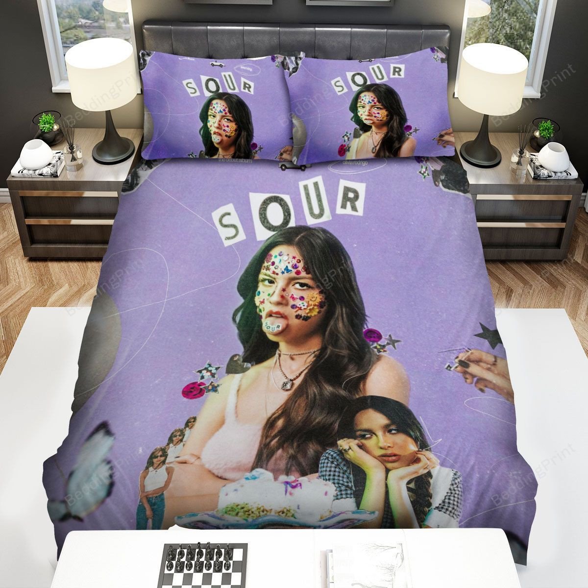 Olivia Rodrigo Sour Album Digital Art Bed Sheets Duvet Cover Bedding Sets