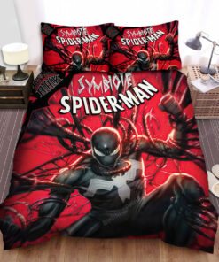 Personalized Spider-man Symbiote Suit Fighting Venom Bed Sheets Spread Duvet Cover Bedding Sets