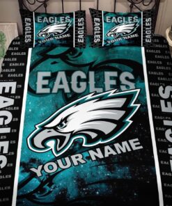 Philadelphia Eagles Bedding Set Custom Name Philadelphia Eagles Duvet Covers Eagles Nfl Bedding Seteagles Nfl Bedding Fans Gift Htl 262a