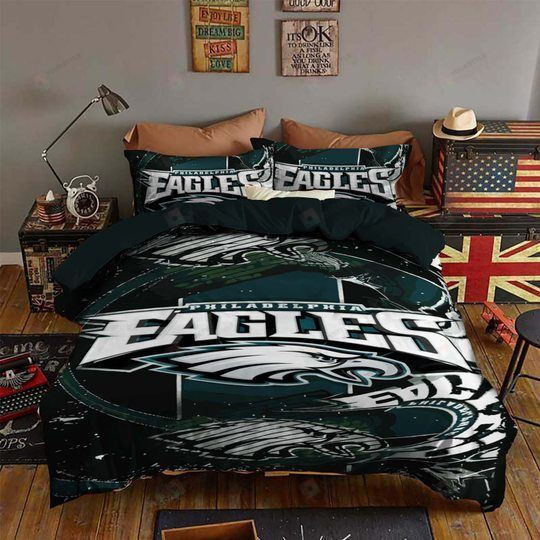 Philadelphia Eagles Bedding Set Sleepy Halloween And Christmas (duvet Cover & Pillow Cases)