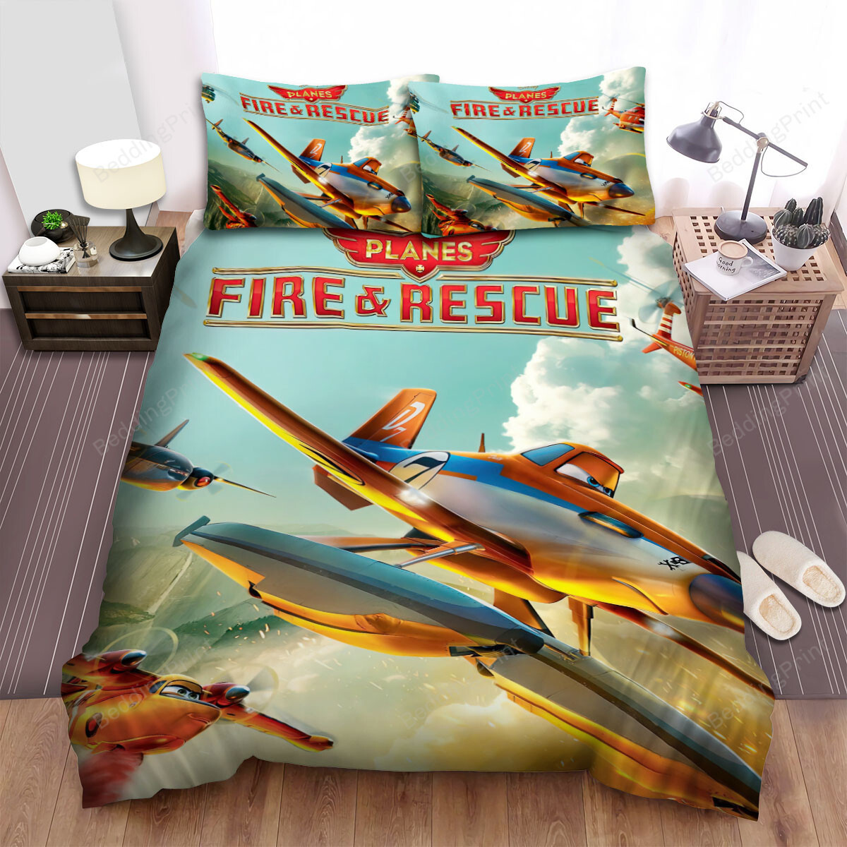 Planes Fire And Rescue Original Poster Art Bed Sheets Spread Duvet Cover Bedding Sets