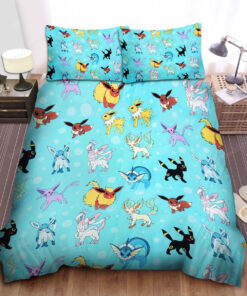 Pokemon, Eevee Evolutions Bed Sheets Duvet Cover Bedding Sets