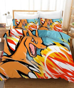 Pokemon Pikachu Charizard Duvet Cover Bedding Set