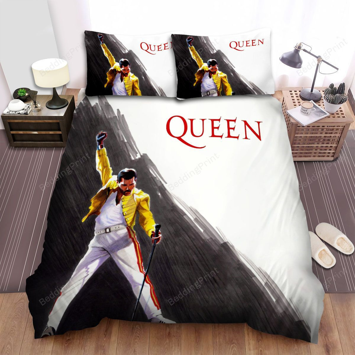 Queen Freddie Mercury Iconic Pose On Stage Bed Sheets Duvet Cover Bedding Sets
