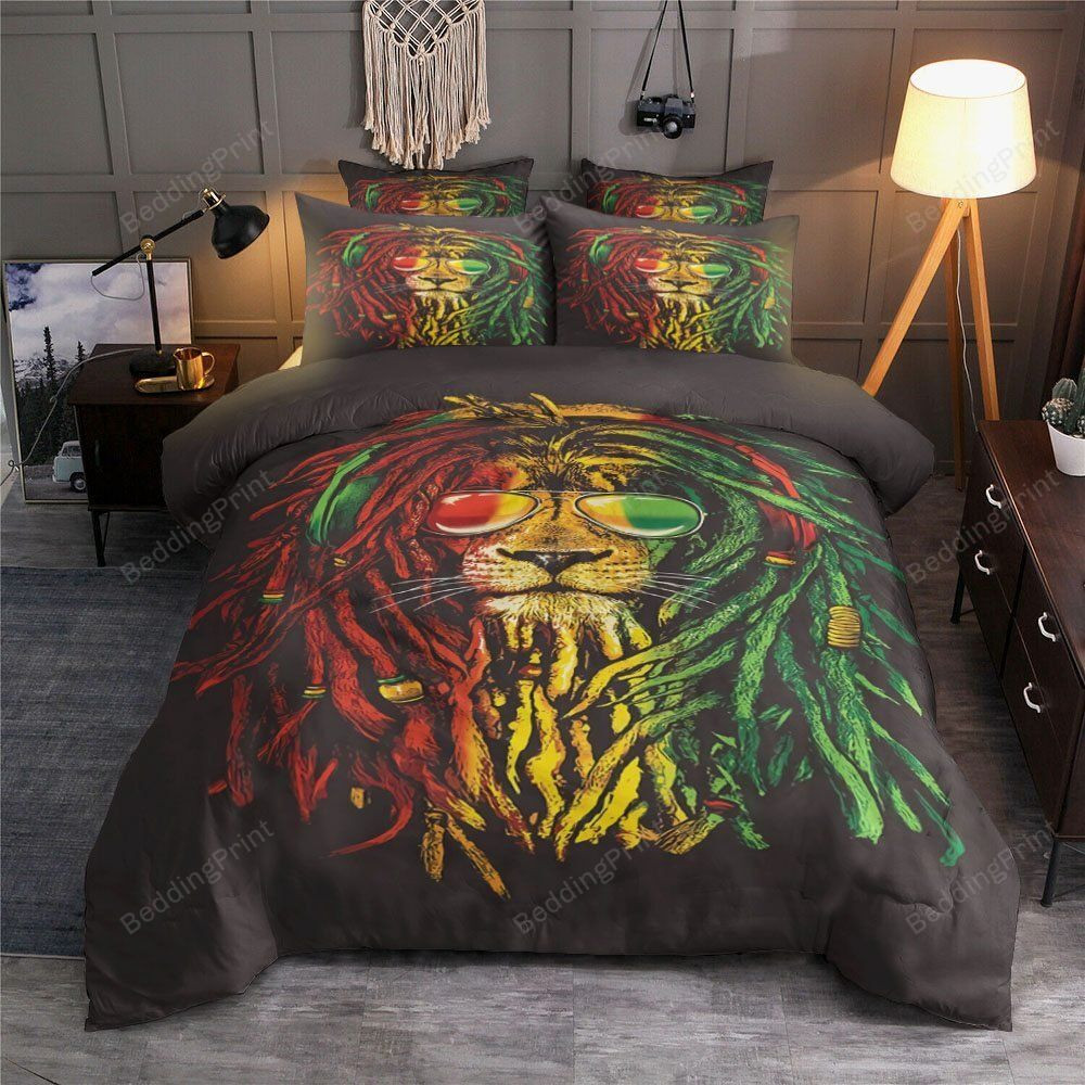 Rasta Lion Bedding Set (duvet Cover & Pillow Cases)