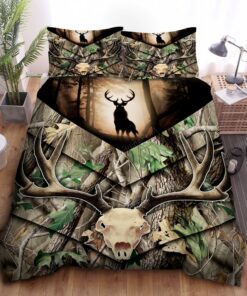 Real Tree Camo Deer Hunting Bed Sheets Duvet Cover Bedding Sets