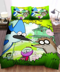 Regular Show All Eyes On You Bed Sheets Spread Duvet Cover Bedding Sets