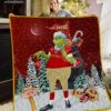 San Francisco 49ers Grinch Santa Quilt Blanket