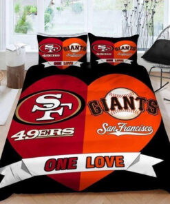 San Francisco 49ers San Francisco Giants One Love Duvet Cover Bedding Set For Fans