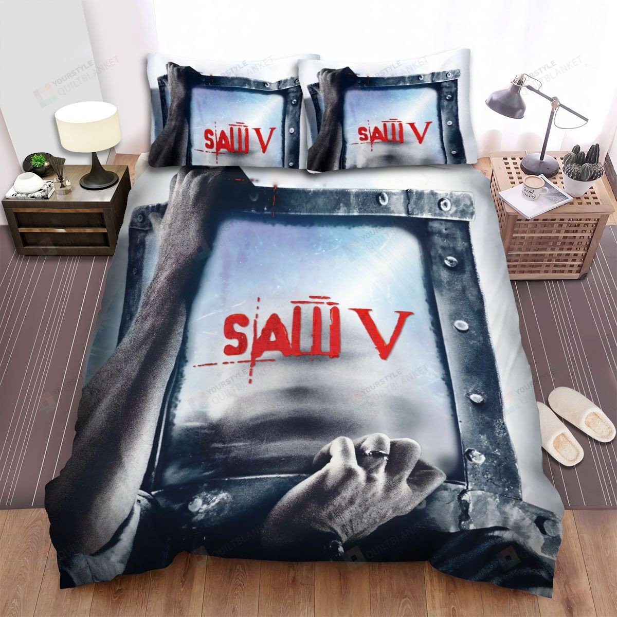 Saw V Movie Poster Bed Sheets Spread Comforter Duvet Cover Bedding Sets Ver 5