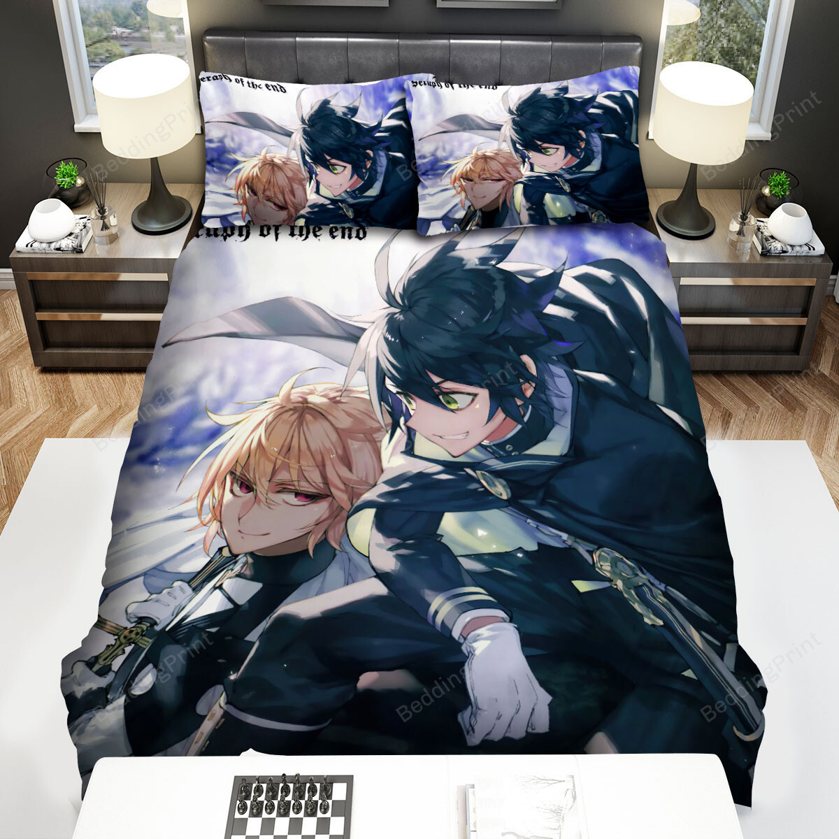 Seraph Of The End Yuichiro & Mikaela Poster Bed Sheets Spread Duvet Cover Bedding Sets