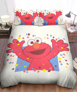 Sesame Street, Cheering Elmo Bed Sheets Duvet Cover Bedding Sets