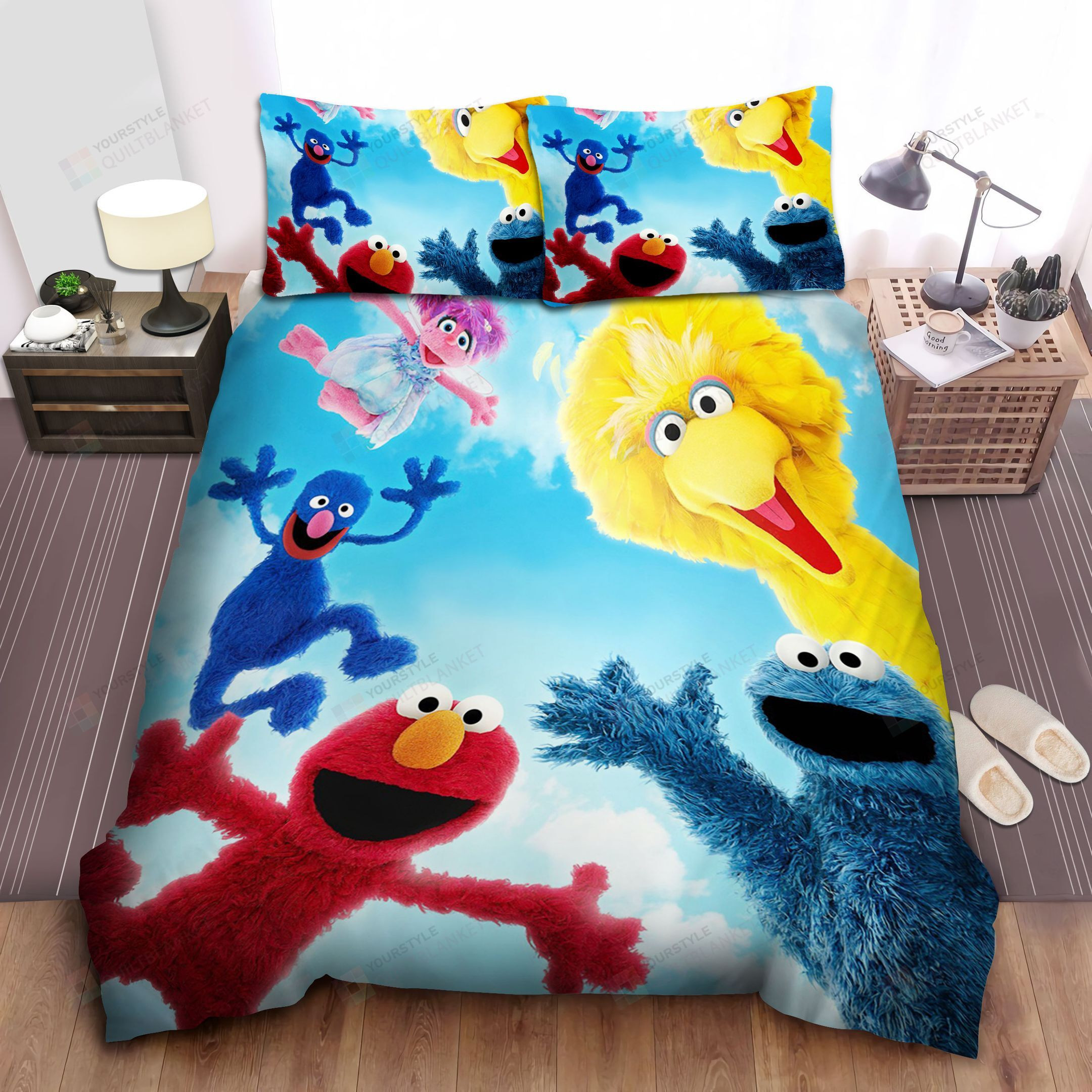 Sesame Street, Elmo Big Bird Cookie Monster Grover Abby Cadabby Bed Sheets Duvet Cover Bedding Sets