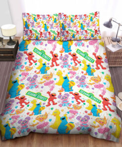 Sesame Street, Elmo Dancing Bed Sheets Duvet Cover Bedding Sets
