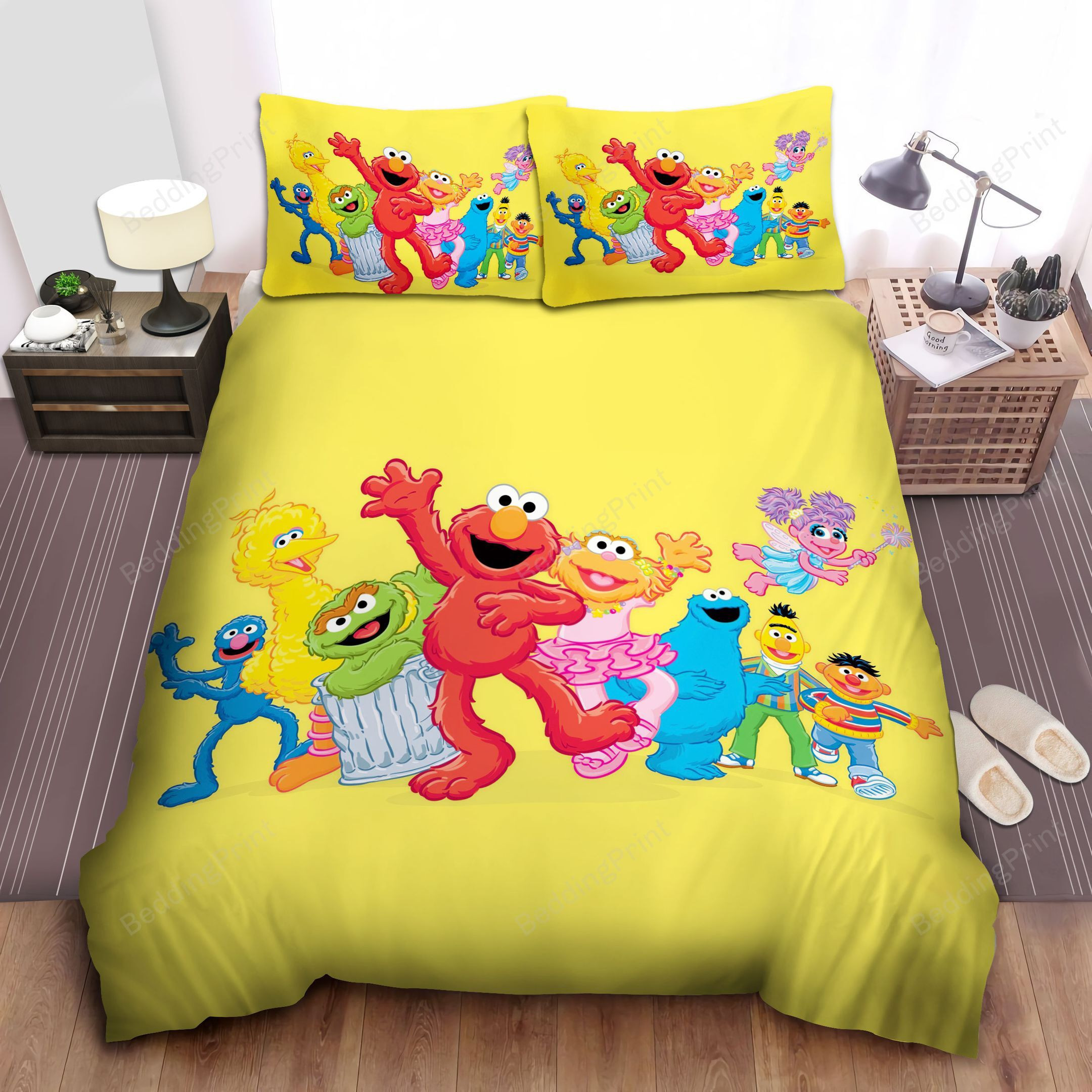 Sesame Street, Flying Abby Cadabby Bed Sheets Duvet Cover Bedding Sets