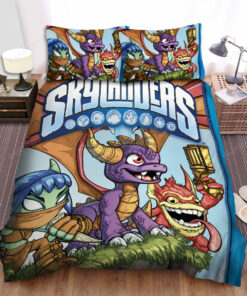 Skylanders Academy Spyro With Stealth Elf Bed Sheets Spread Duvet Cover Bedding Sets