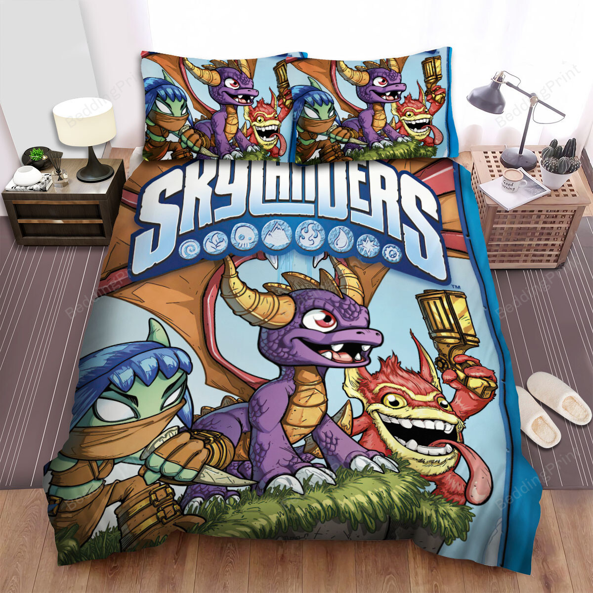 Skylanders Academy Spyro With Stealth Elf Bed Sheets Spread Duvet Cover Bedding Sets