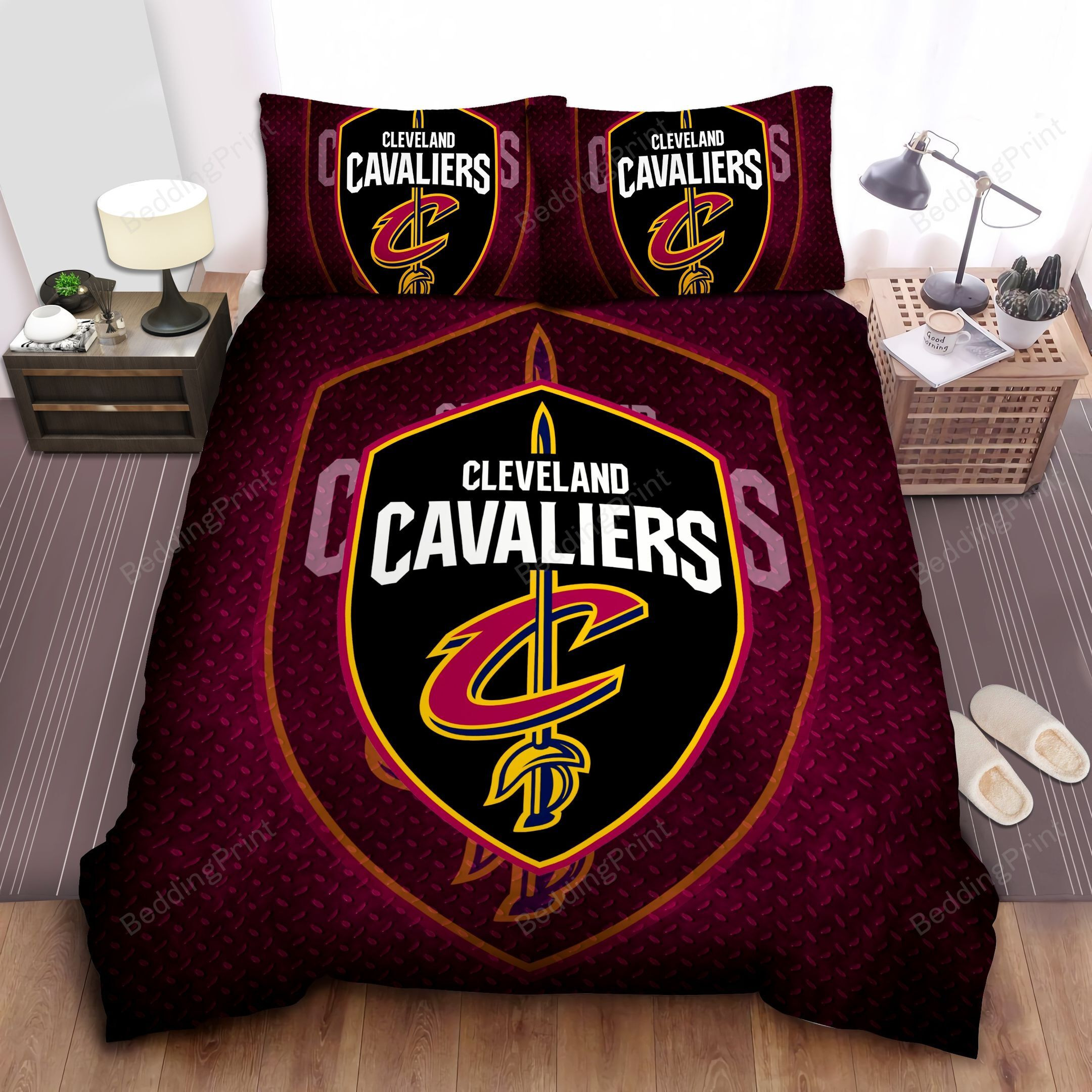 Sports Ohio Nba Cleveland Cavaliers Team Bed Sheet Duvet Cover Bedding Sets