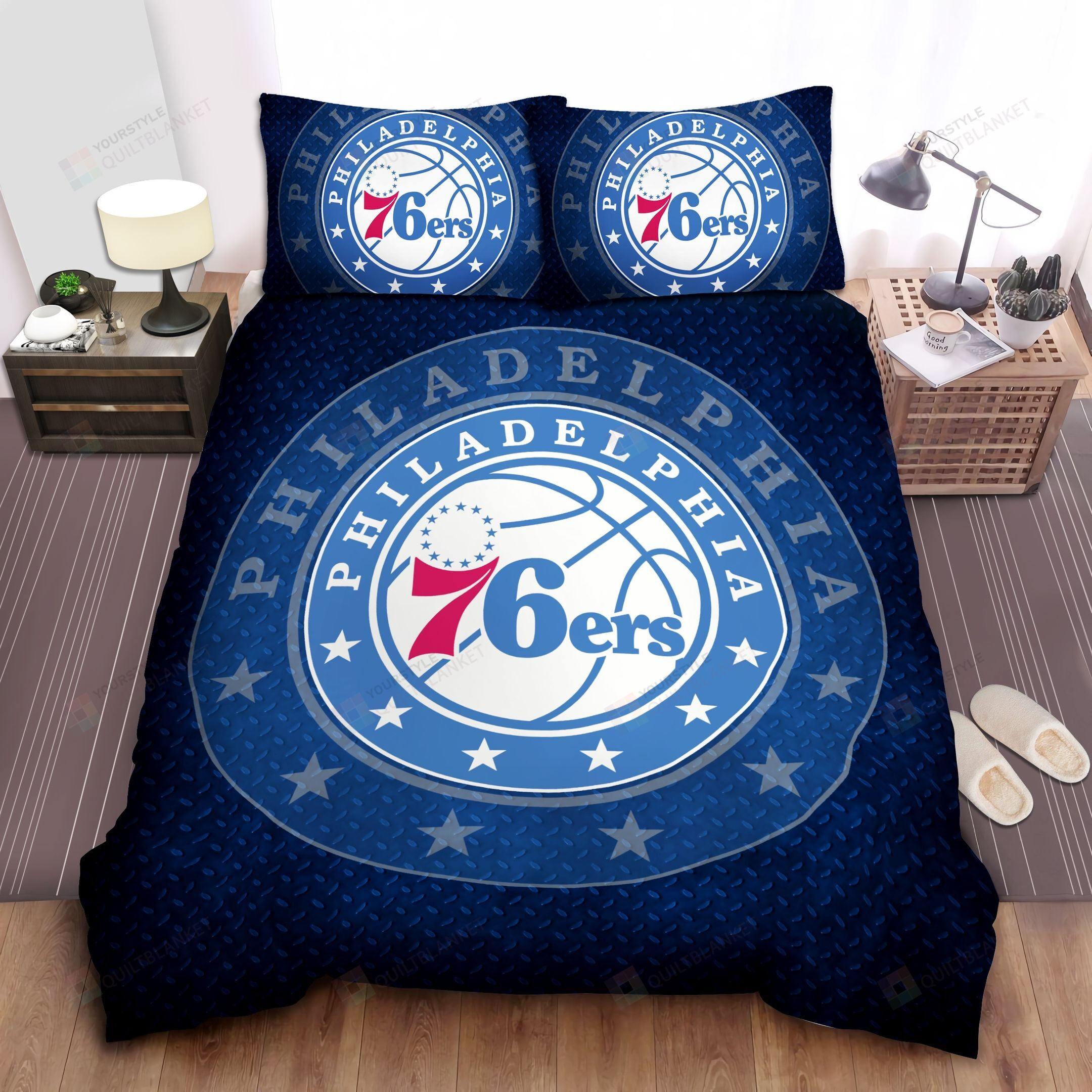 Sports Pennsylvania Nba Team Philadelphia 76ers Bed Sheet Spread Comforter Duvet Cover Bedding Sets