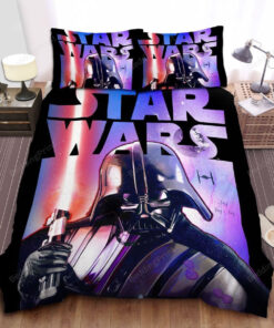 Star Wars Darth Vader With His Lightsaber In Poster Bed Sheets Spread Comforter Duvet Cover Bedding Sets