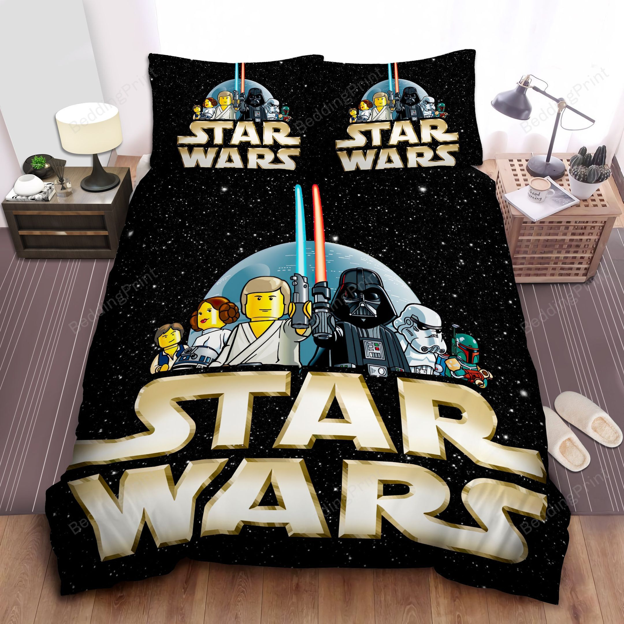 Star Wars In Lego Poster Bed Sheets Duvet Cover Bedding Sets