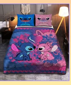 Stitch And Angel Bed Sheets Bedspread Duvet Cover Bedding Set