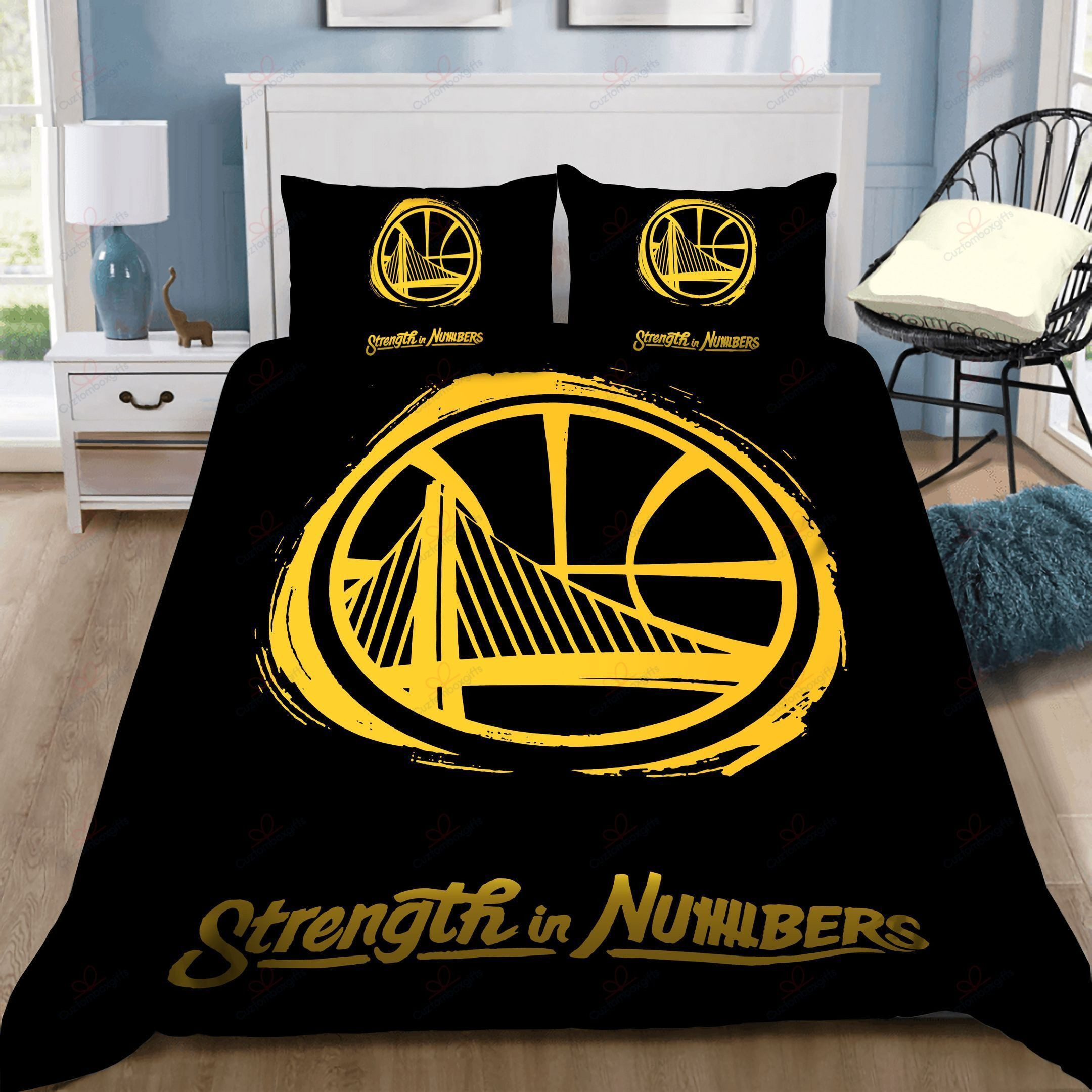 Strength In Numbers Golden State Warriors Bedding Set (duvet Cover & Pillow Cases)